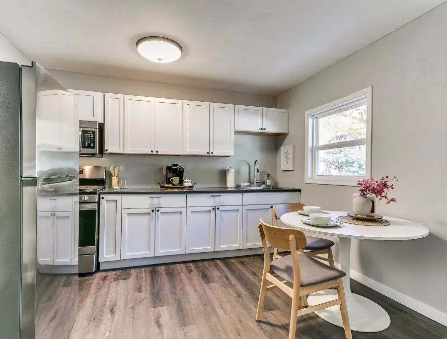 Bright, fully equipped kitchen with guest amenities — best airbnb amenities